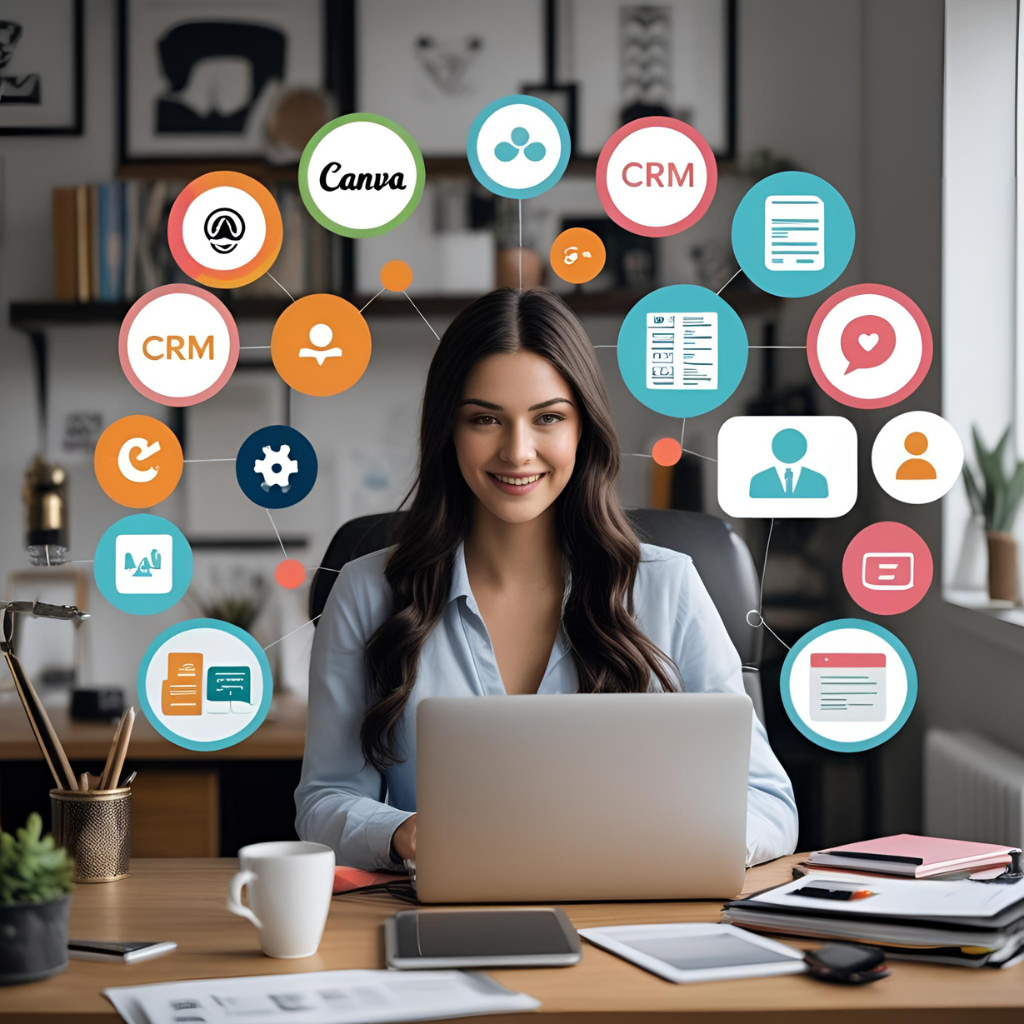 Digital marketer discussing social media secrets with team