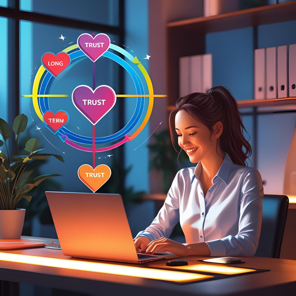 Blogger writing about the secrets of content creation