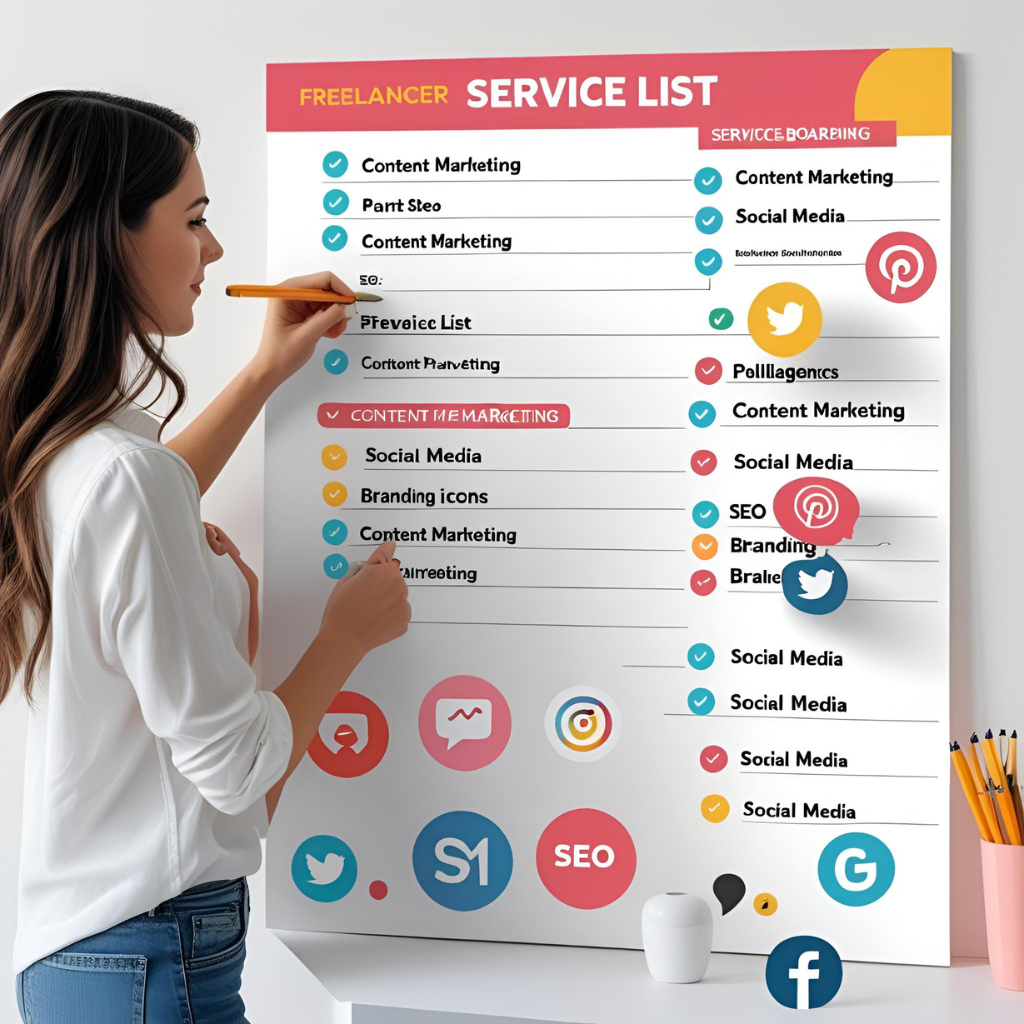 Freelancer discussing project details with client