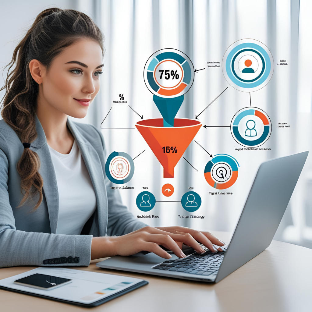 Smiling client giving positive feedback on service